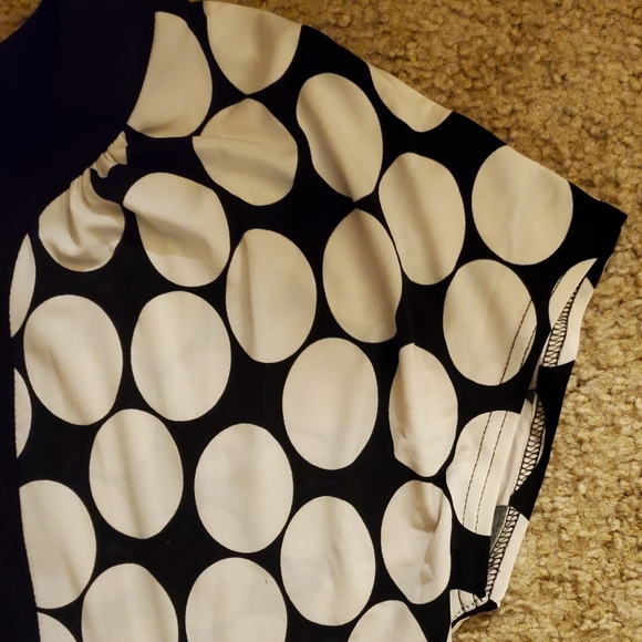 Dressbarn Polka dot black and white fit n flare size 8 - Picture 3 of 9